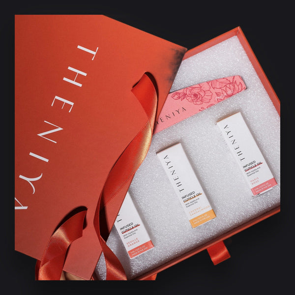 Theniya Signature Cuticle Oils + Nail File Bundle