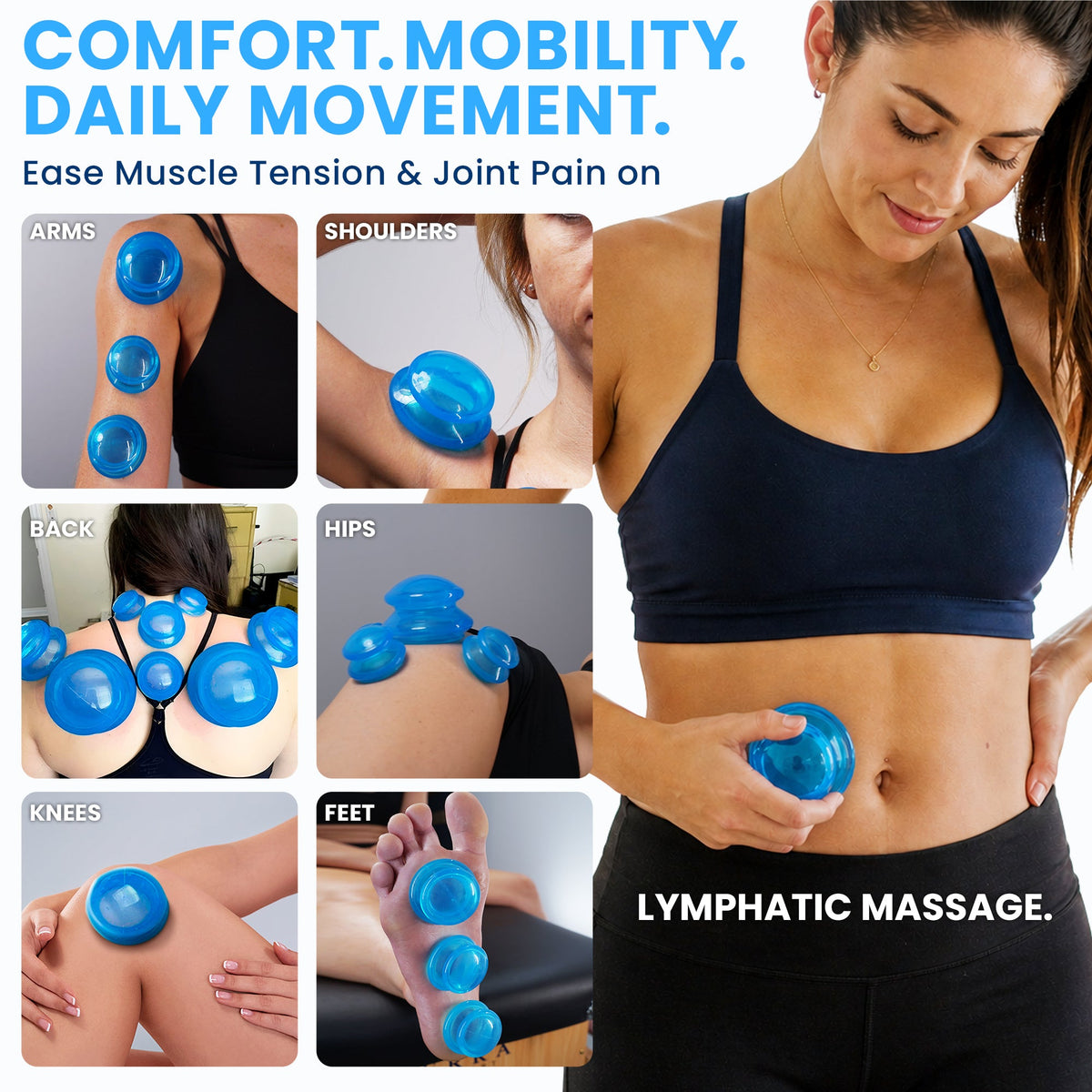 EDGE™ Cupping Set Blue, 8 Cups (2L, 2M, 4S) — image 5