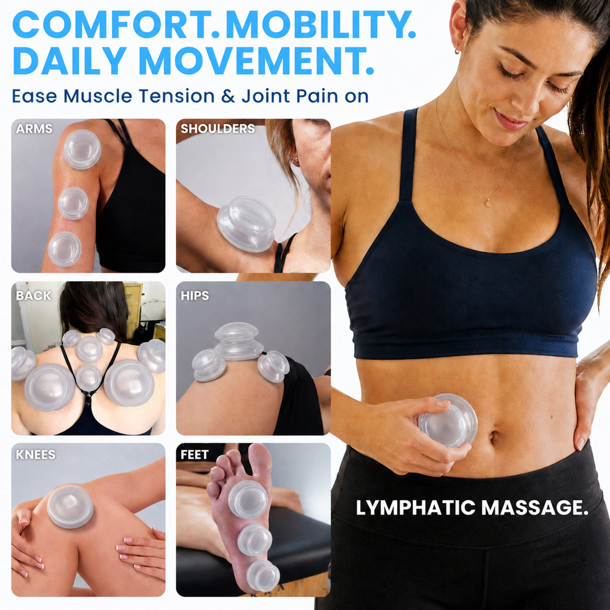 EDGE™ Cupping Therapy Set Clear, 4 Cups — image 5