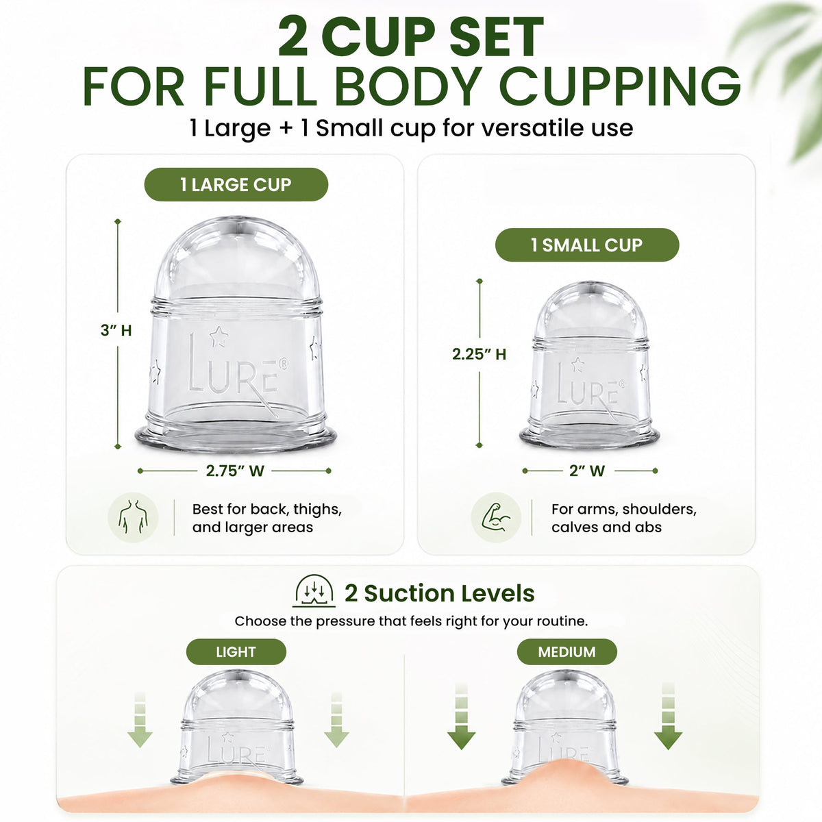 ZEN Body Cupping Set 1 Small 1 Large Cups — image 3