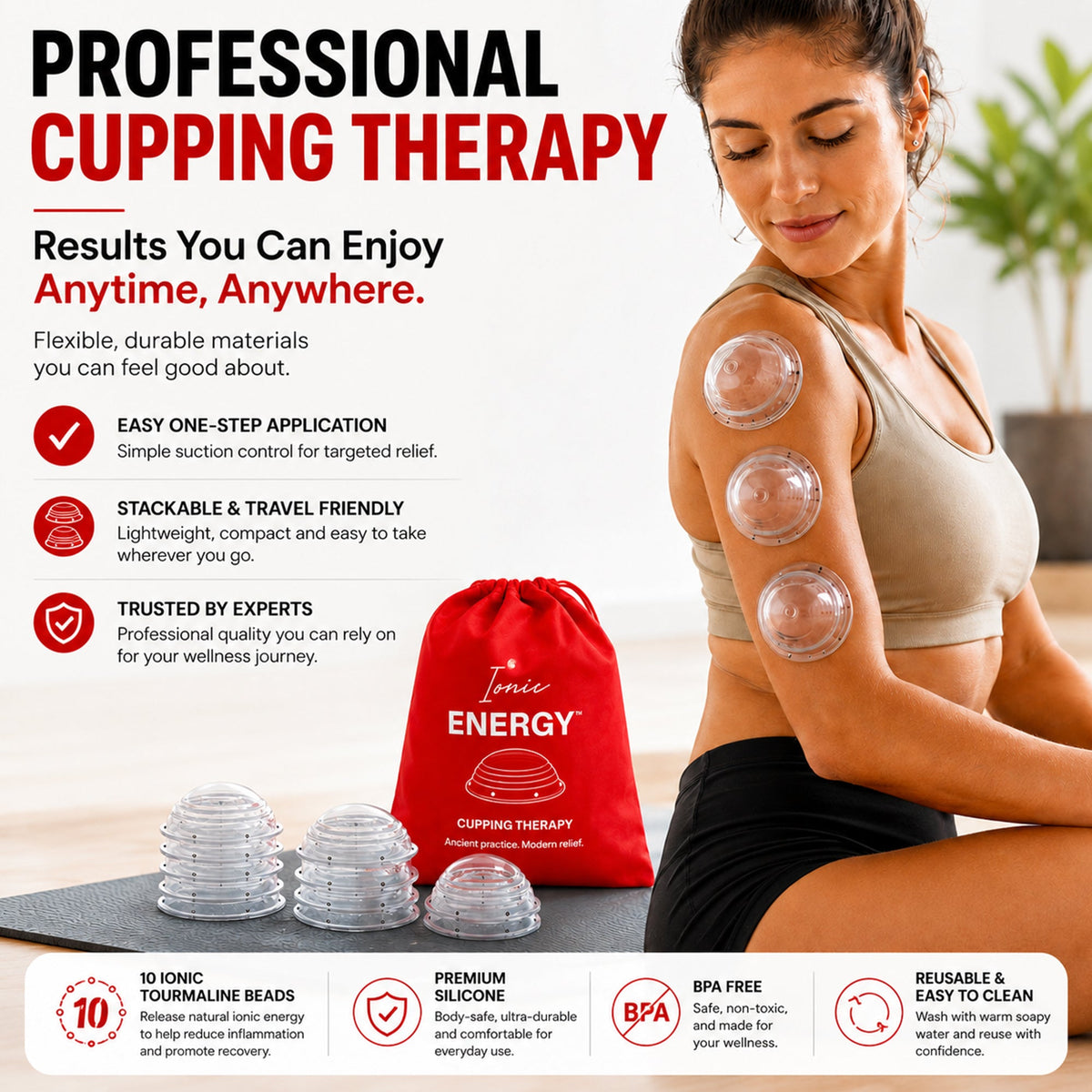 Ionic ENERGY Cupping Set, 2" 10 Cups — image 3