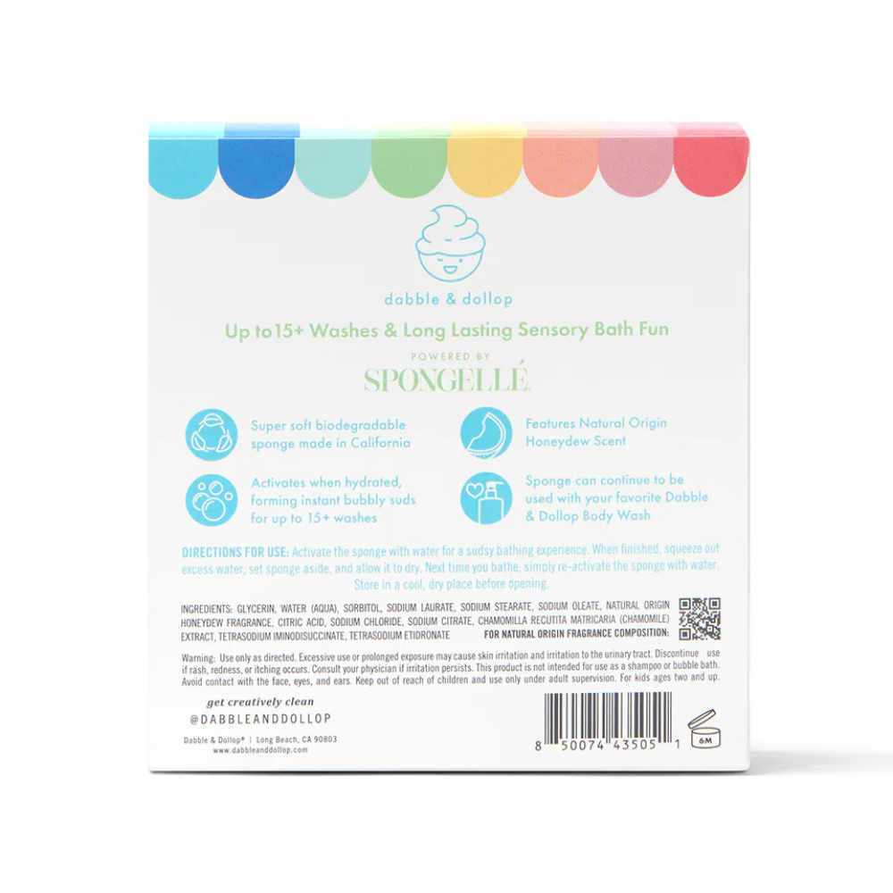 Honeydew Sponge Pop™ Kids Buffer | Dabble & Dollop by Spongellé — image 7 of 7
