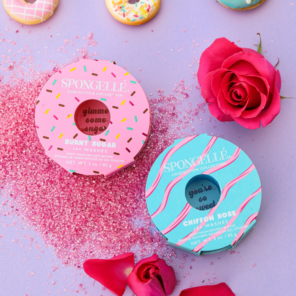 Burnt Sugar & Chiffon Rose Body Buffer Set by Spongellé — image 2 of 5