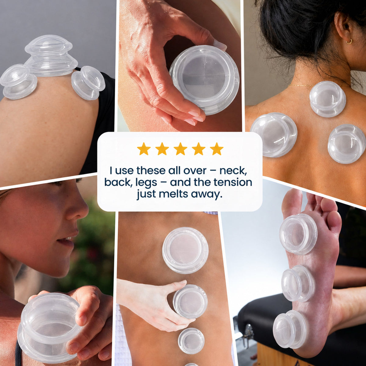 EDGE™ Cupping Set Clear, 8 Cups (2L, 2M, 4S) — image 7
