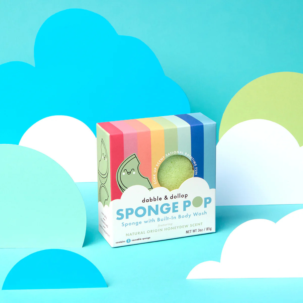 Honeydew Sponge Pop™ Kids Buffer | Dabble & Dollop by Spongellé — image 2 of 7