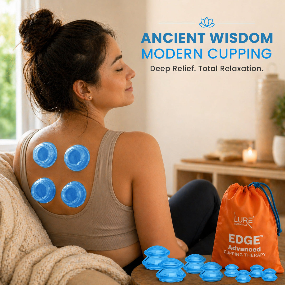 EDGE™ Cupping Set Blue, 8 Cups (2L, 2M, 4S) — image 8