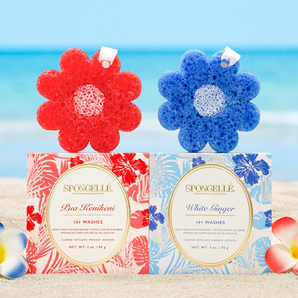 Pua Kenikeni & White Ginger Hawaiian Body Buffer Set by Spongellé — image 2 of 7