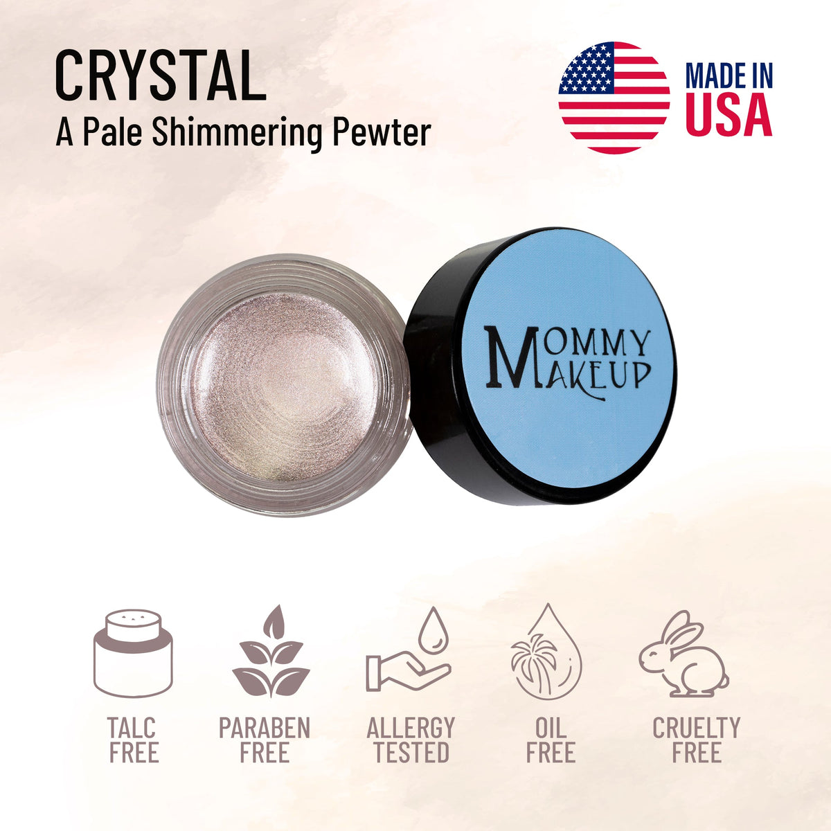 Crystal Any Wear Creme - A Waterproof Multi-tasking creme to powder product for eyes, cheeks & lips. Can be worn anywhere by Mommy Makeup — image 3 of 8