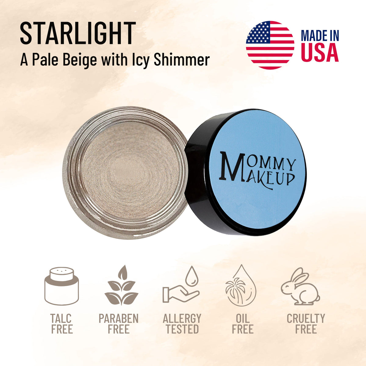 Starlight Any Wear Creme - A Waterproof Multi-tasking creme to powder product for eyes, cheeks & lips. Can be worn anywhere by Mommy Makeup — image 2 of 7