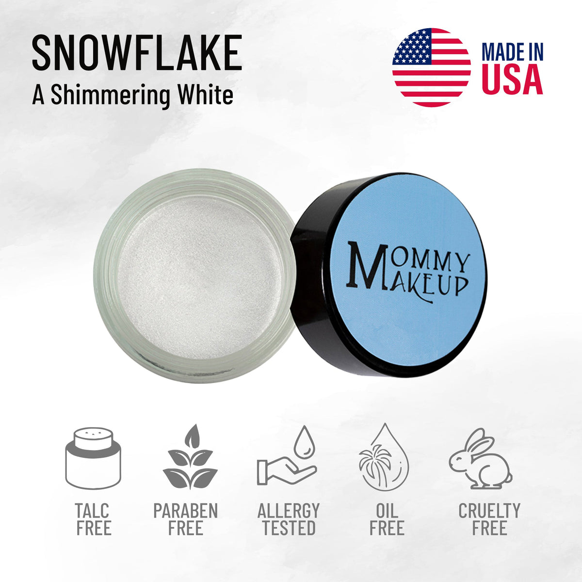 Snowflake Any Wear Creme - A Waterproof Multi-tasking creme to powder product for eyes, cheeks & lips. Can be worn anywhere by Mommy Makeup — image 2 of 7