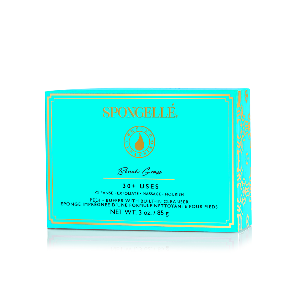 Beach Grass & Bulgarian Rose Pedi Buffer and Body Lotion Set by Spongellé — image 4 of 6
