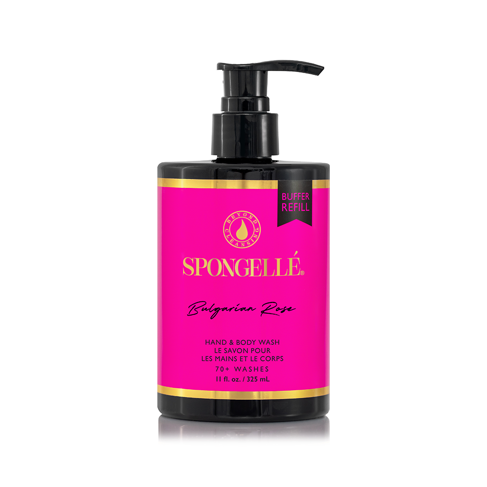 Bulgarian Rose Wild Flower, Pedi Buffer, and Body Wash Refill Set by Spongellé — image 4 of 6