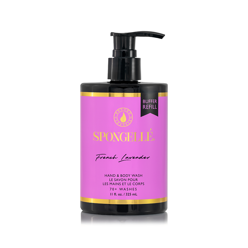 French Lavender Wild Flower, Pedi Buffer, and Body Wash Refill Set by Spongellé — image 4 of 6