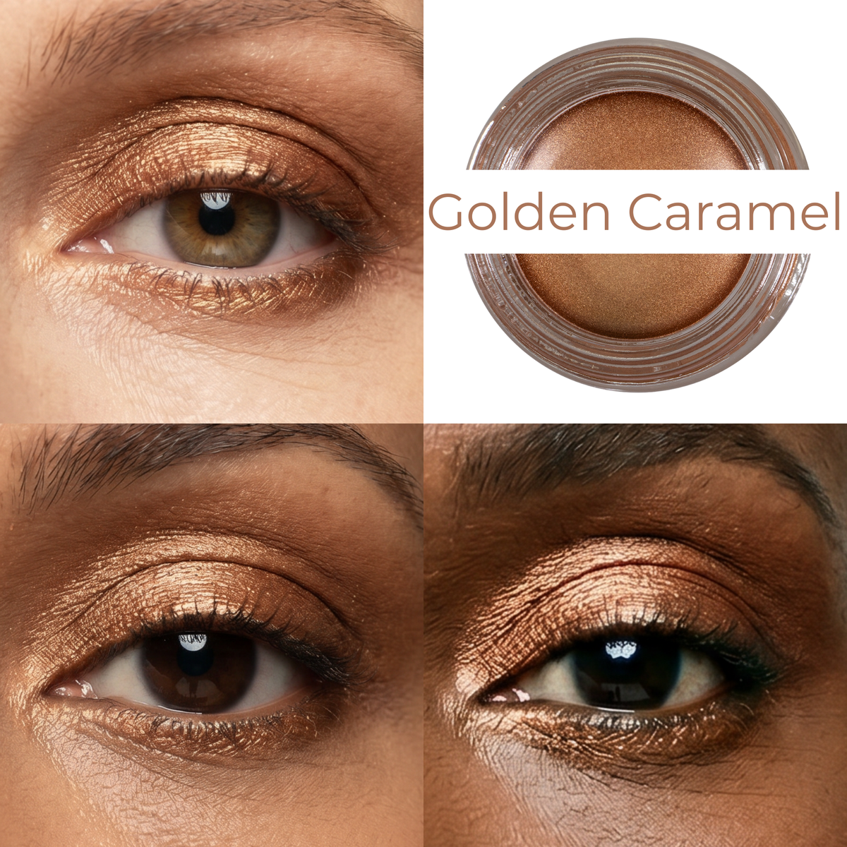 Golden Caramel Any Wear Creme - A Waterproof Multi-tasking creme to powder product for eyes, cheeks & lips. Can be worn anywhere by Mommy Makeup — image 3 of 7