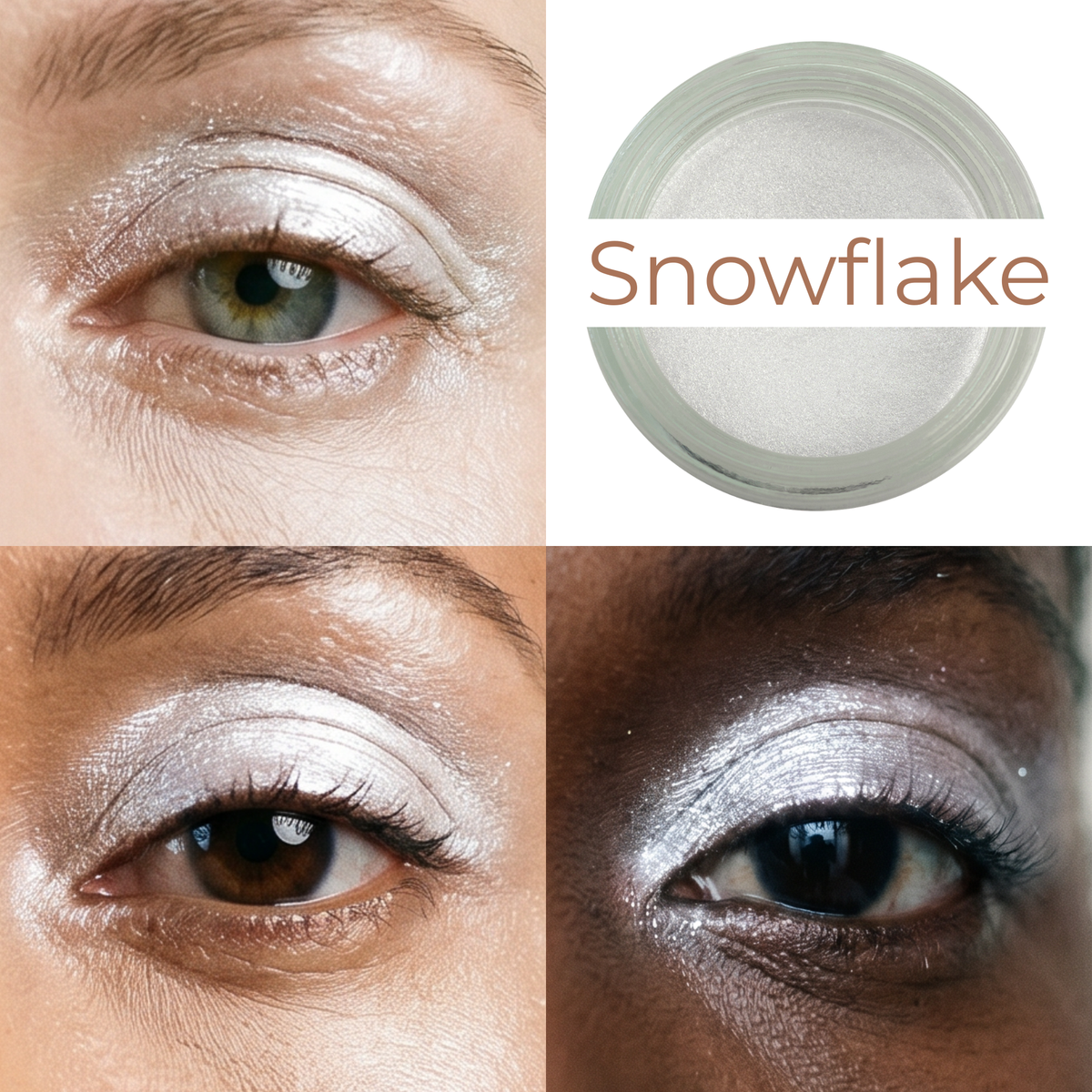 Snowflake Any Wear Creme - A Waterproof Multi-tasking creme to powder product for eyes, cheeks & lips. Can be worn anywhere by Mommy Makeup — image 3 of 7