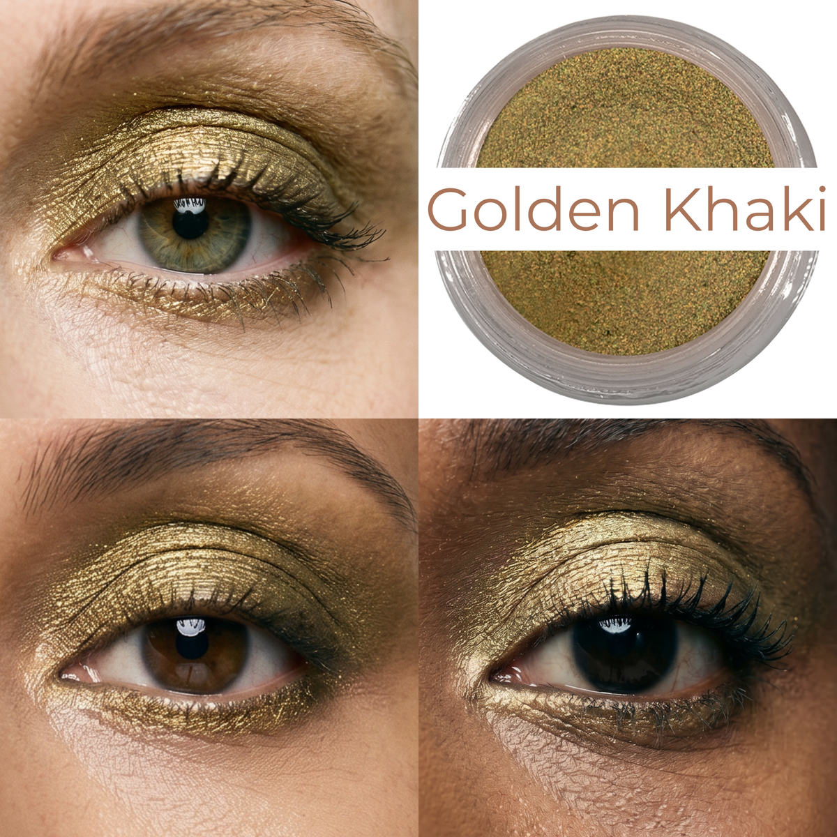 Golden Khaki Any Wear Creme - A Waterproof Multi-tasking creme to powder product for eyes, cheeks & lips. Can be worn anywhere by Mommy Makeup — image 2 of 5
