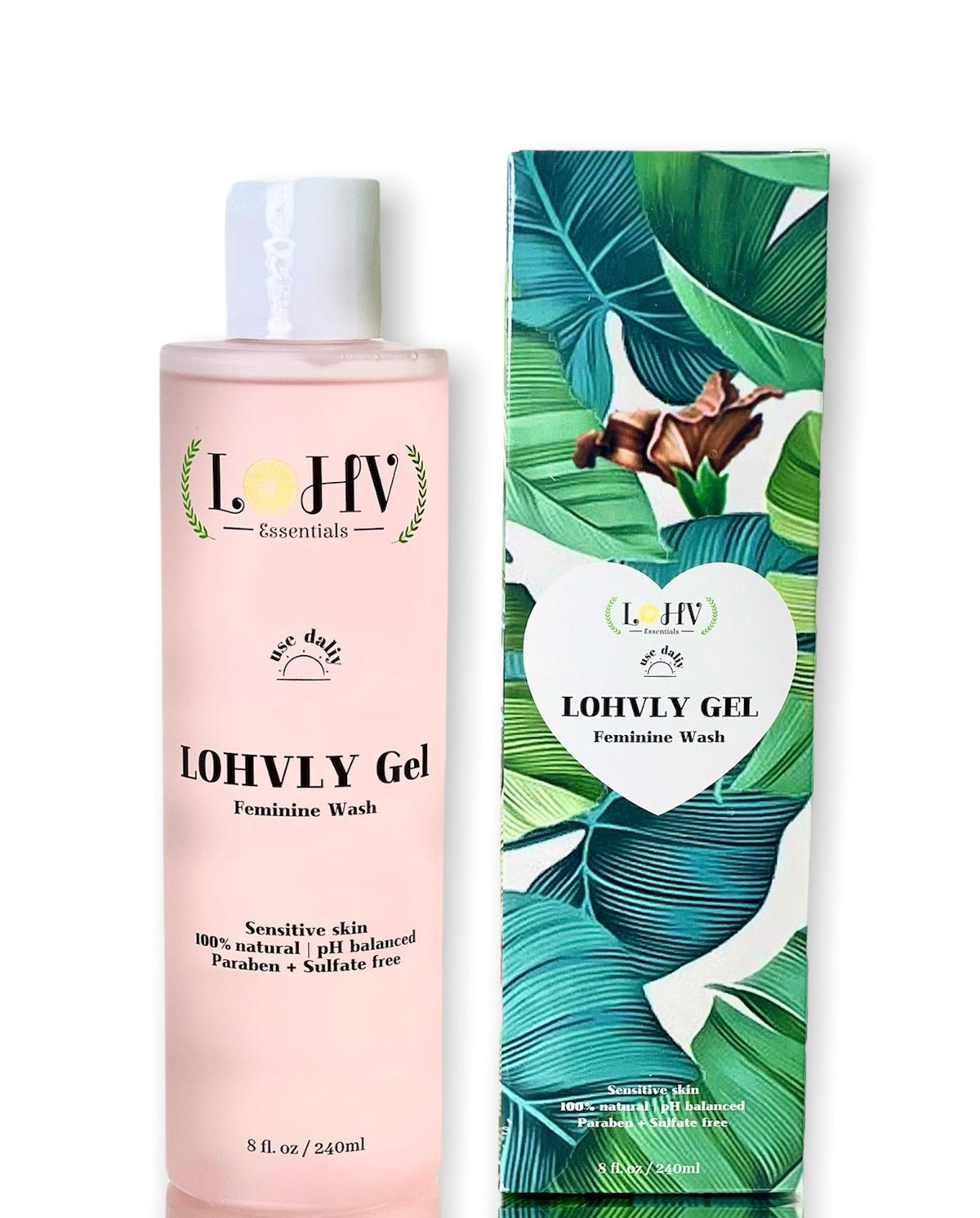 LOHVLY GEL Vegan Feminine Wash/Shower Gel, Relieve Stress and Cleanse Vulva with Tea Tree Oil + Chamomile + Aloe vera Oil — image 2