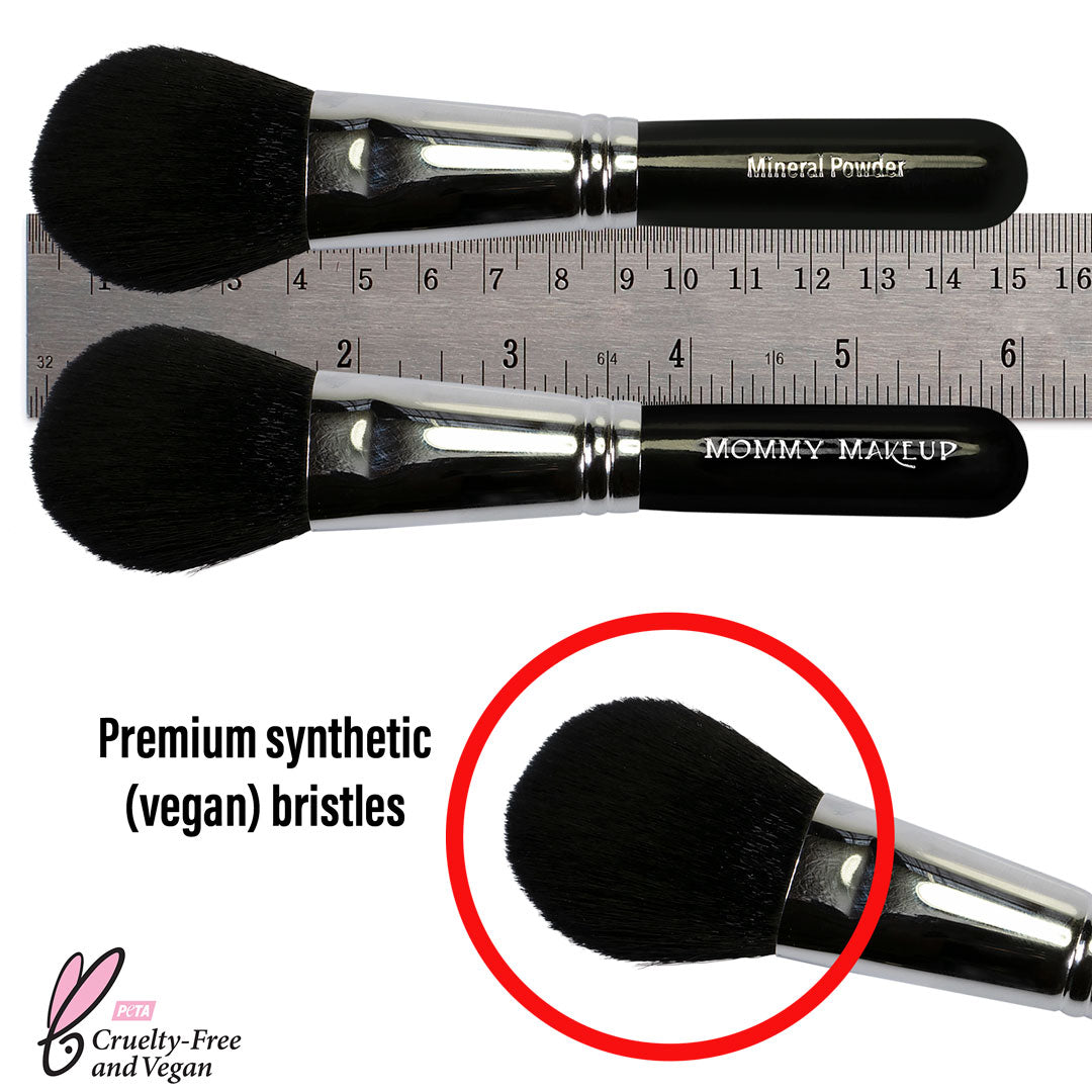Mineral Powder Brush | Travel Sized, Vegan, Cruelty free by Mommy Makeup — image 2 of 2