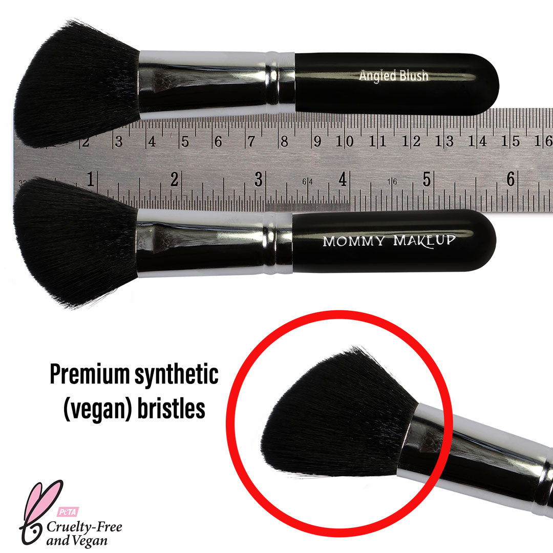 Angled Blush Brush - Hand cut, Vegan, Cruelty-free by Mommy Makeup — image 2 of 2