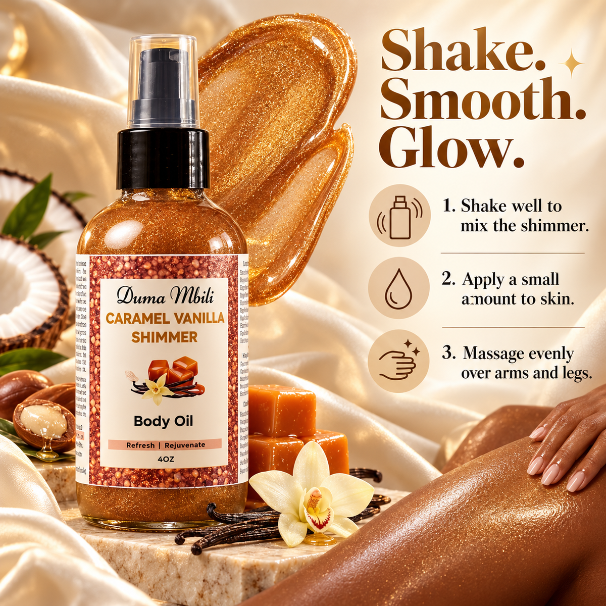 Caramel Vanilla Shimmer Body Oil — image 4