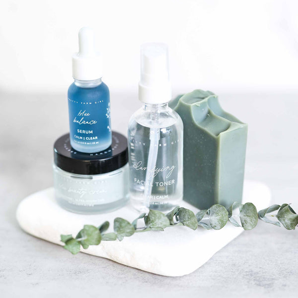 Pretty farm girl Clear + Calm Basics Kit
