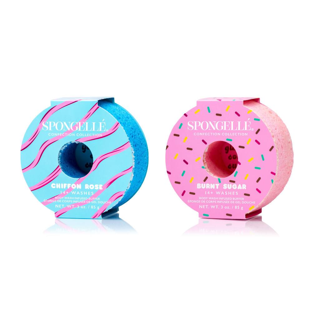 Burnt Sugar & Chiffon Rose Body Buffer Set by Spongellé — image 1 of 5