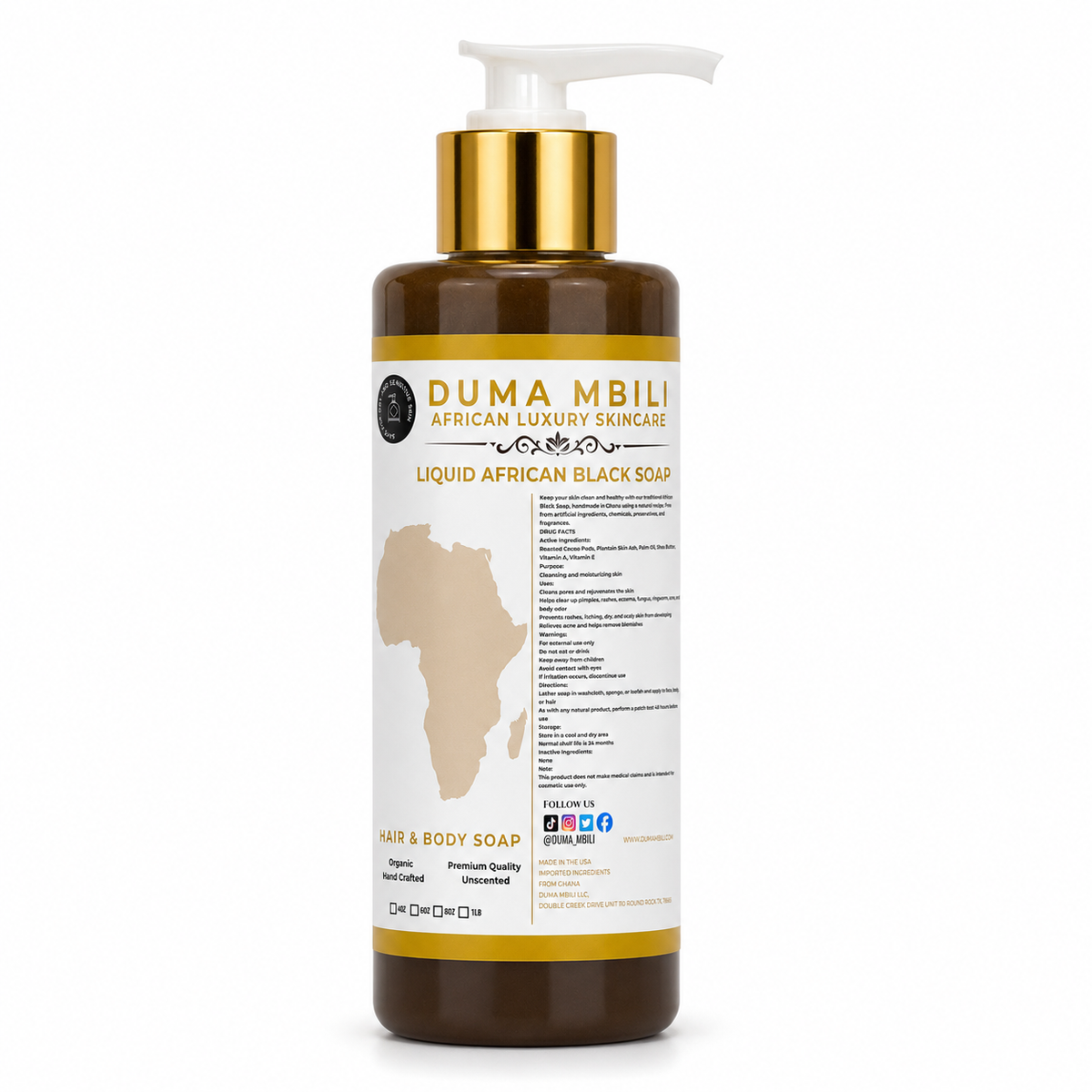 Duma Mbili Liquid African Black Soap by Duma Mbili LLC