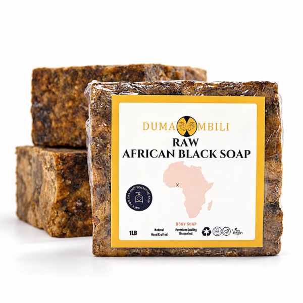Authentic African Black Soap | Organic Skincare for Clear & Glowing Skin by Duma Mbili LLC