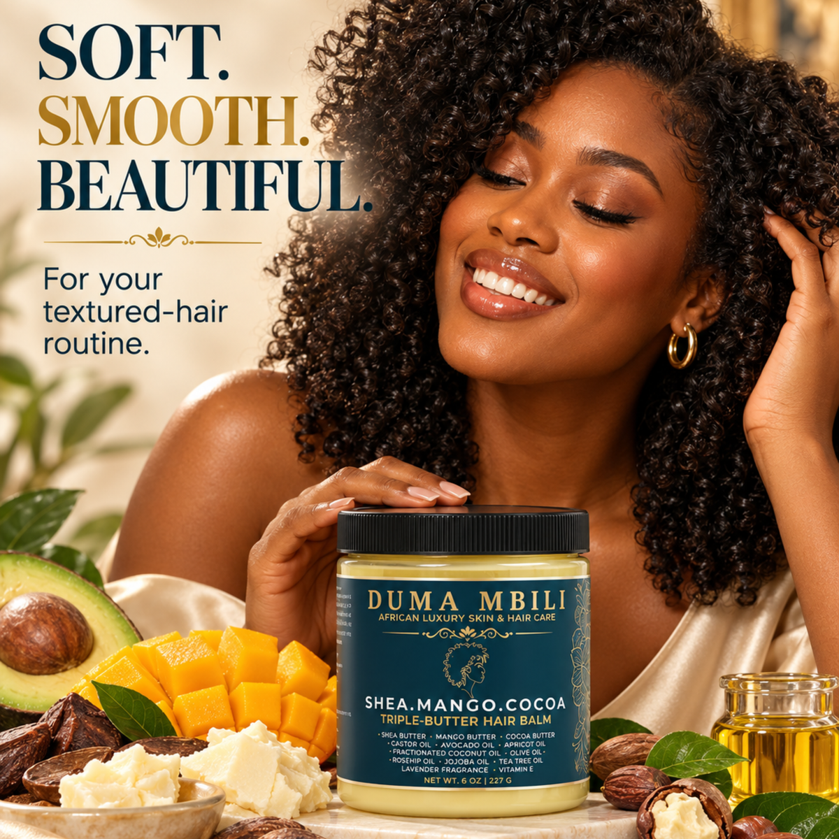 Duma Mbili Shea • Mango • Cocoa Triple-Butter Hair Balm — image 7