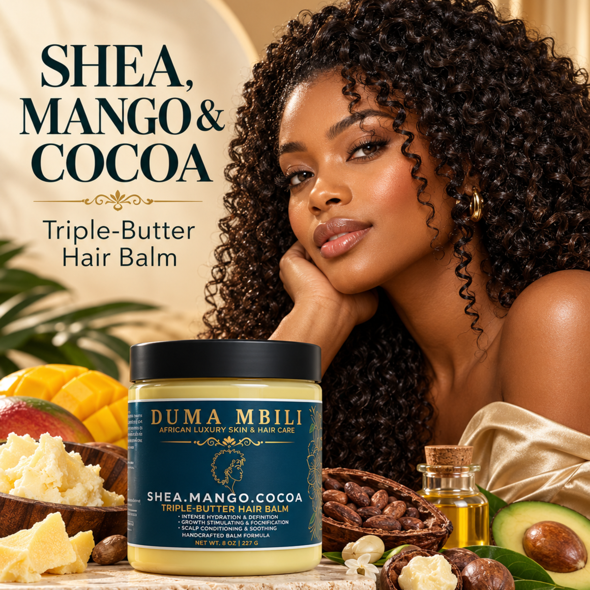 Duma Mbili Shea • Mango • Cocoa Triple-Butter Hair Balm — image 4
