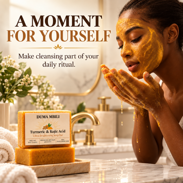 Duma Mbili Turmeric & Kojic Acid Ultra-Brightening Soap Bar — image 8