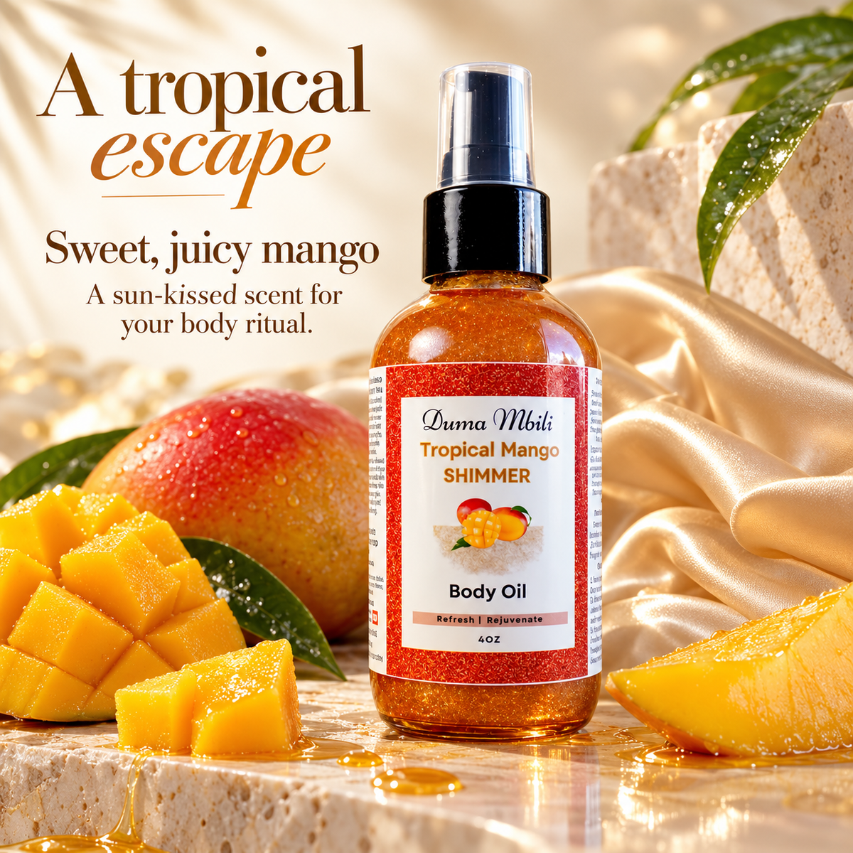 Tropical Mango Shimmer Body Oil — image 2