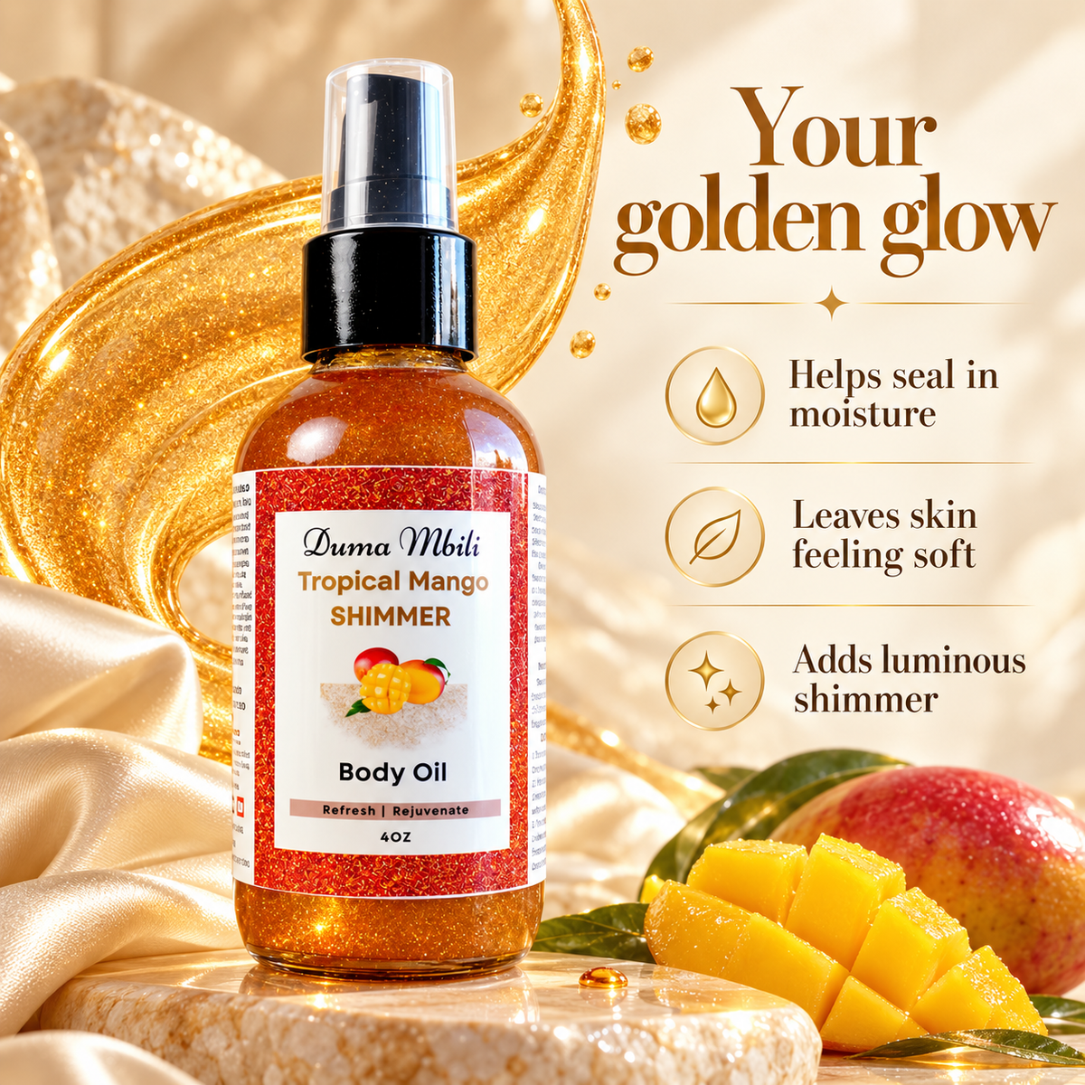 Tropical Mango Shimmer Body Oil — image 4