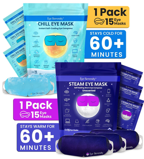 Lure Essentials Steam Eye Mask and Chill Eye Mask Bundle