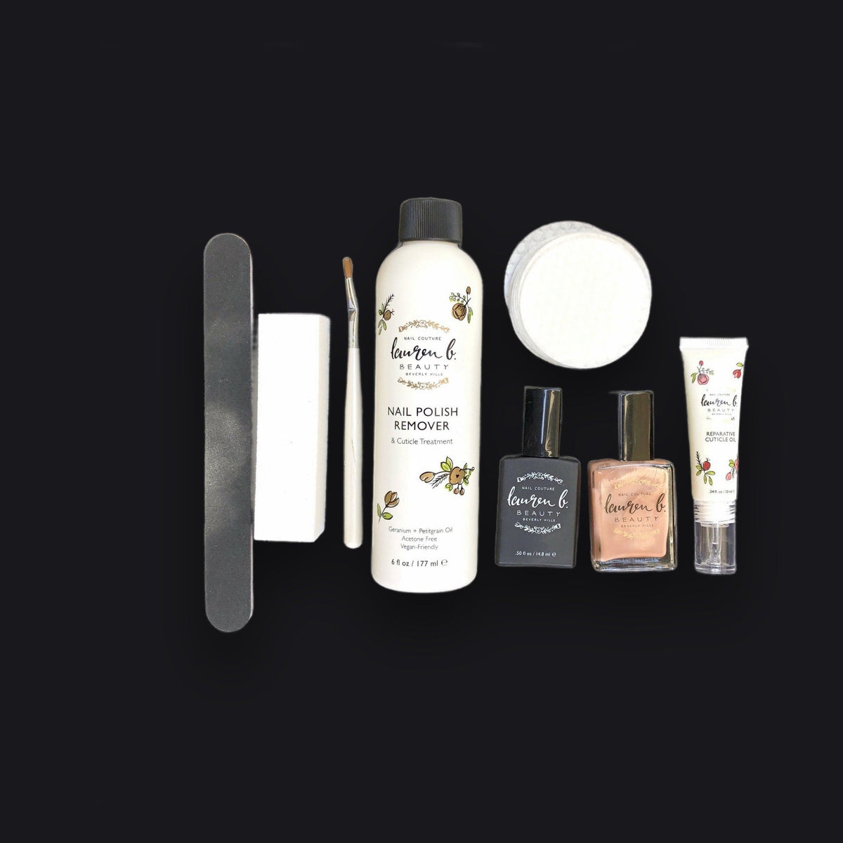 DIY at Home Manicure Essentials Kit ingredients view