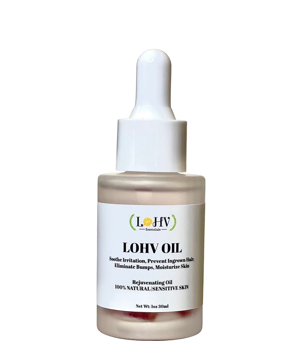 PREMIUM Multi-Purpose Rose Oil For Sensitive Skin. Clear Up Bumps, Ingrown Hairs On Face and Bikini Line, Soothes Irritation with Rosemary Oil + Vitamin E Oil + Grape Seed Oil + Sweet Almond Oil by LOHV ESSENTIALS