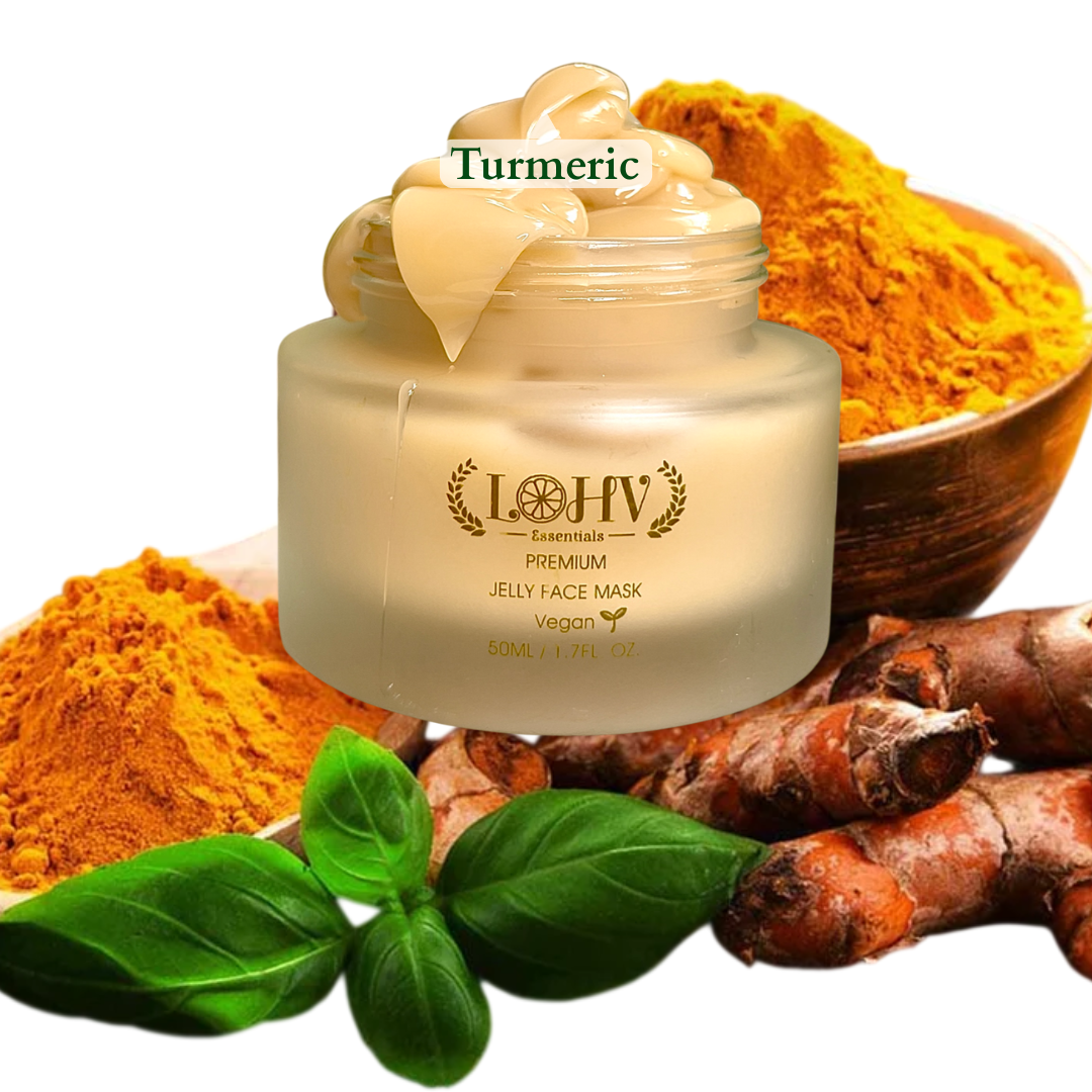 PREMIUM 100% VEGAN Rejuvenating JELLY FACE MASK With Retinol + Turmeric + Aloe Vera + Lactic acid + Rosemary Leaf — image 4