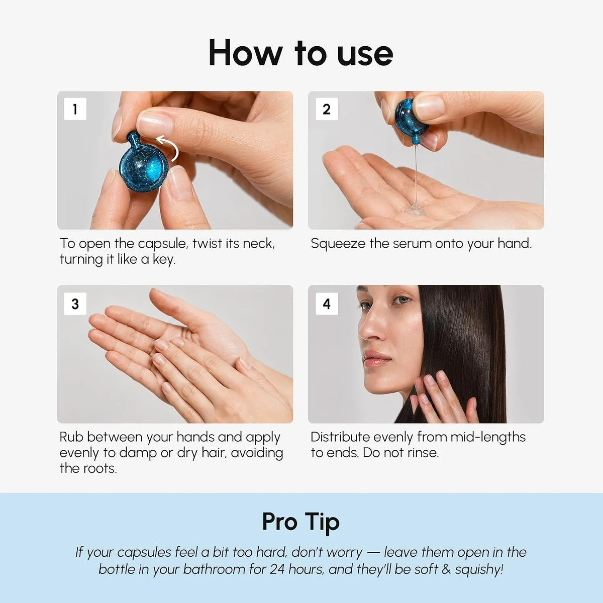 Keratin Oil Capsules for Frizz Control — image 3
