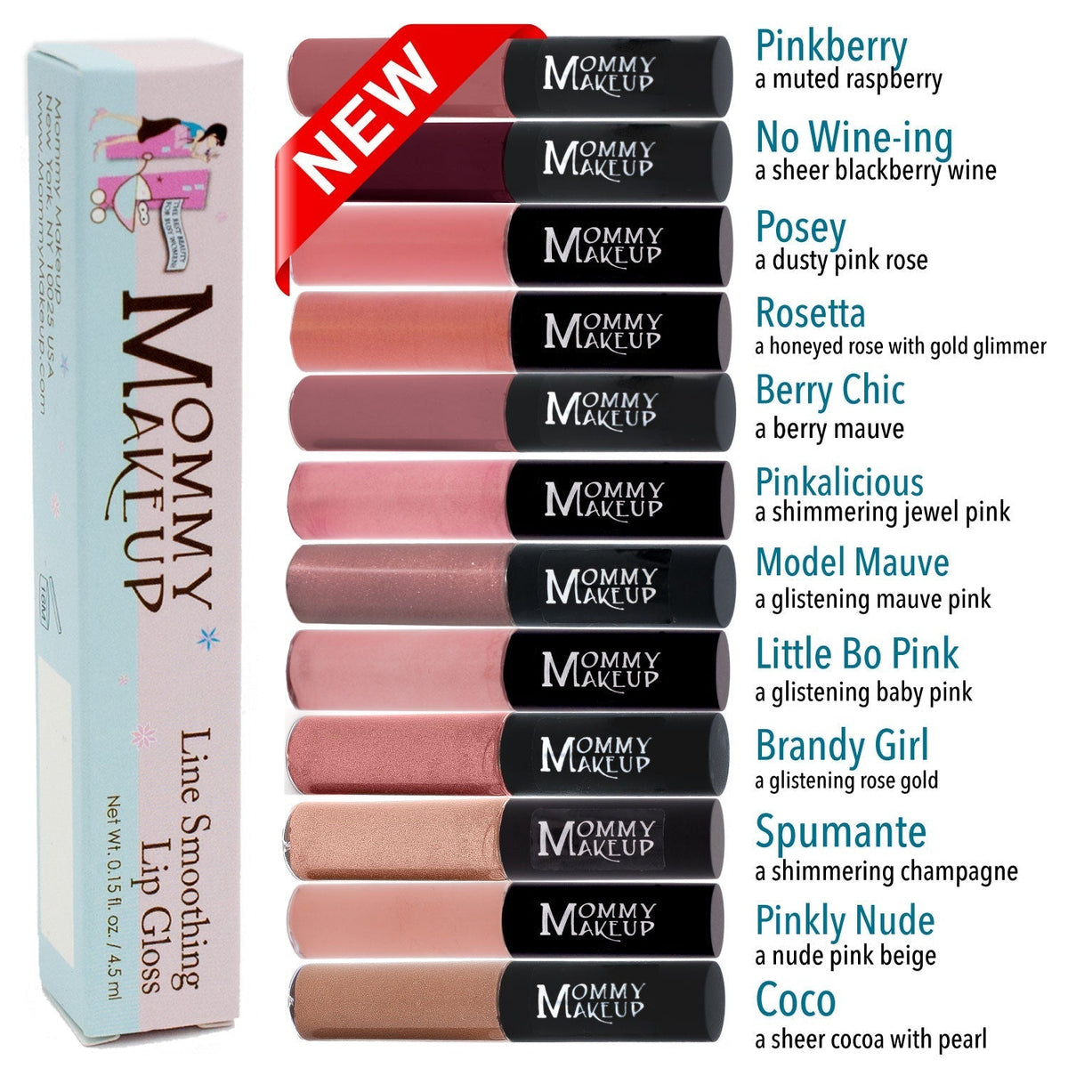 Line Smoothing Lip Gloss | Paraben-free Plumping Gloss - Pinkly Nude by Mommy Makeup — image 3 of 4