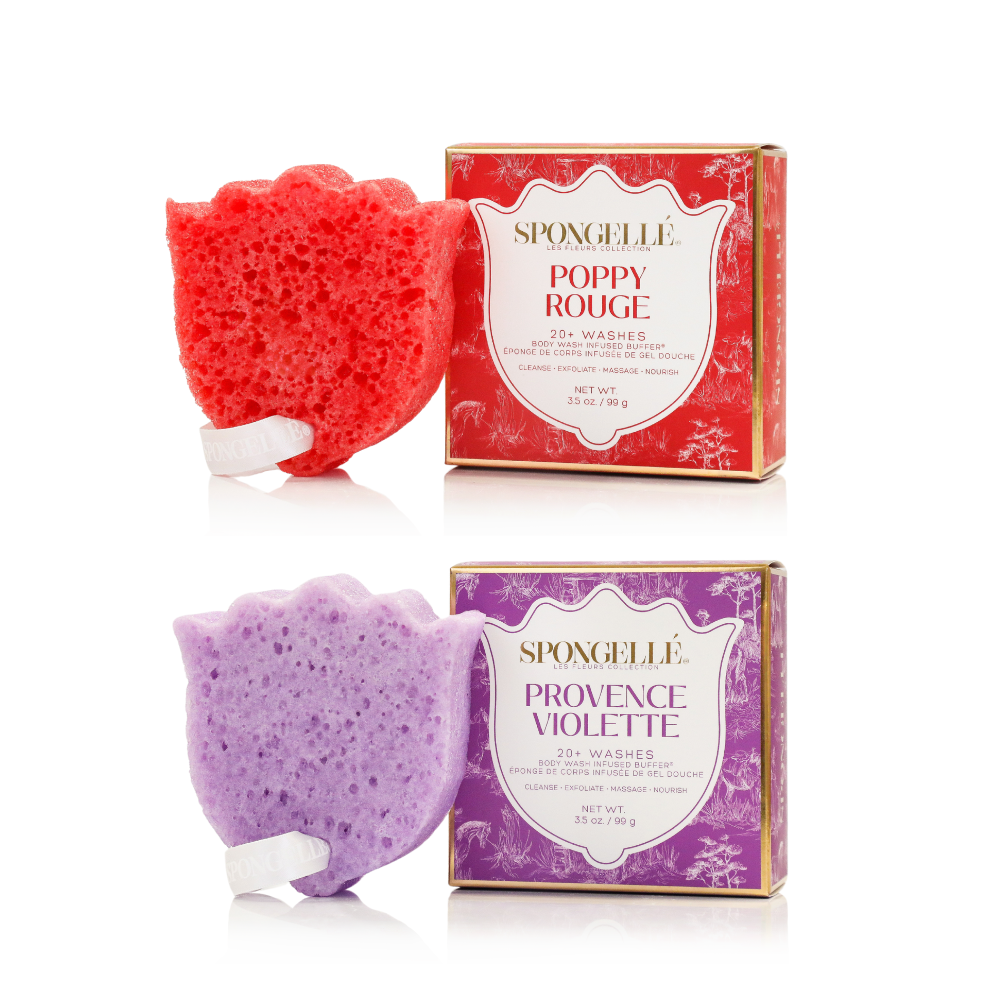 Poppy Rogue & Provence Violette Body Buffer Set by Spongellé — image 1 of 5