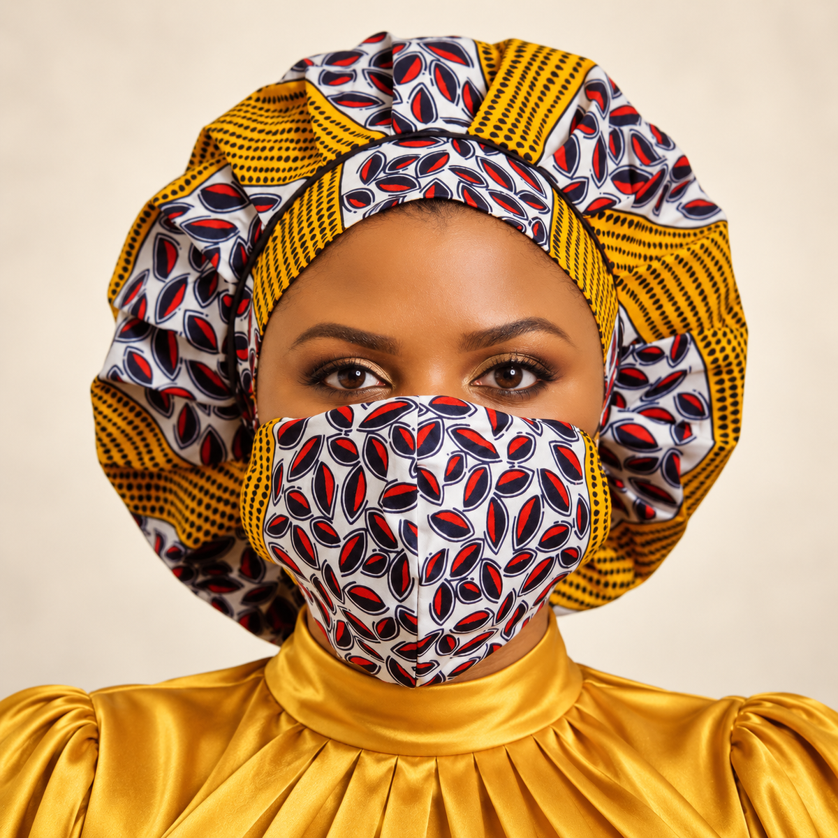 Duma Mbili Kente African Print Bonnets — image 7