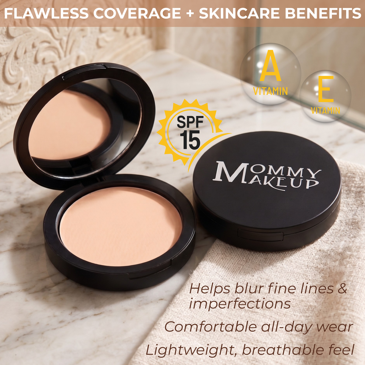 Mineral Dual Powder Foundation SPF15 (0.45 oz.) - DUE DATE (Medium) by Mommy Makeup — image 4 of 8