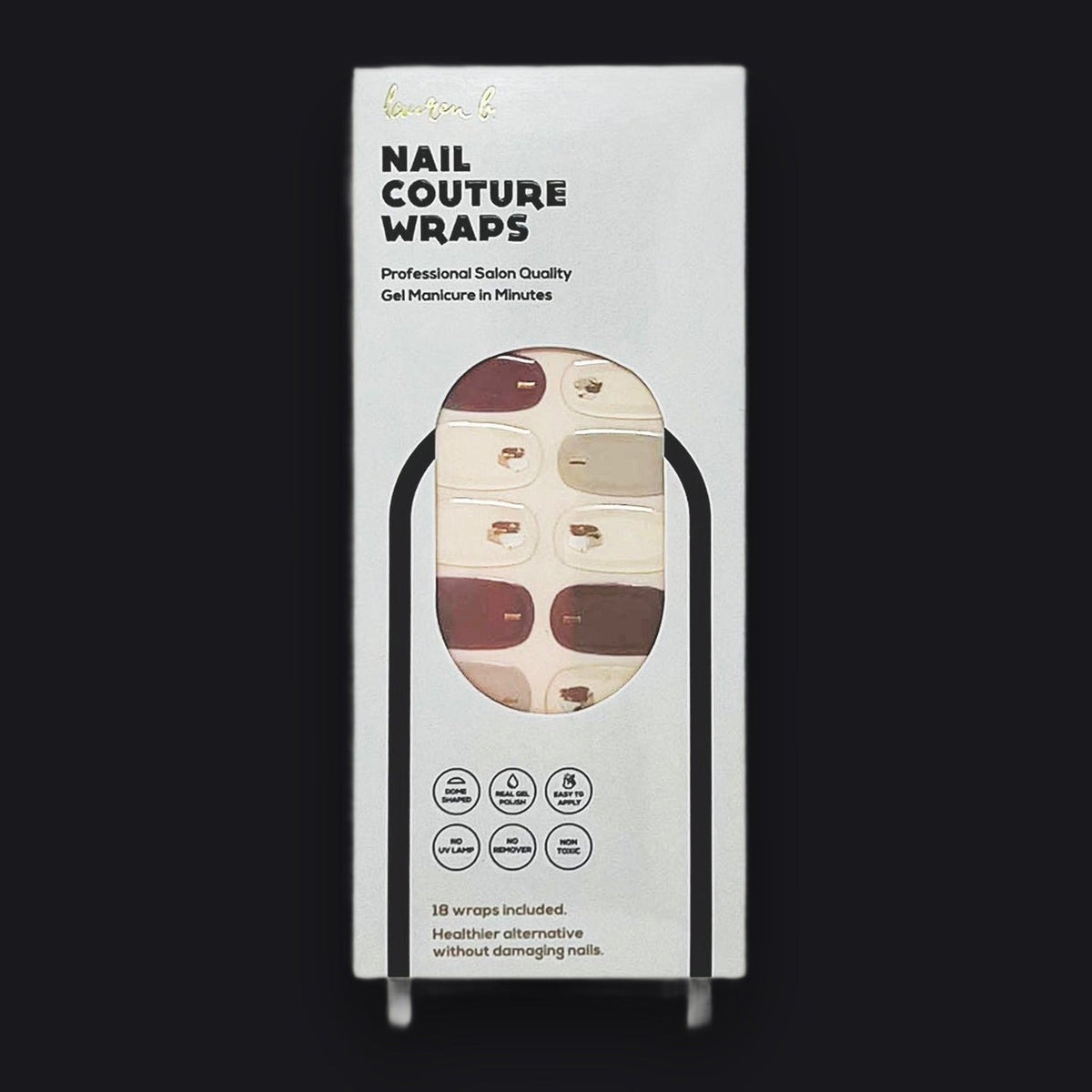 Lauren B. Beauty Milky Beige Abstract Gel Nail Wrap