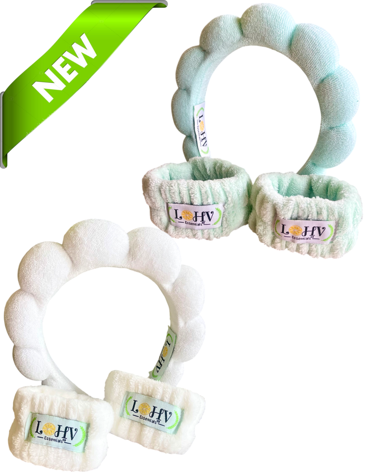 LOHV Band Spa Set – Spa Headband + Absorbent Cozy Wristbands by LOHV ESSENTIALS