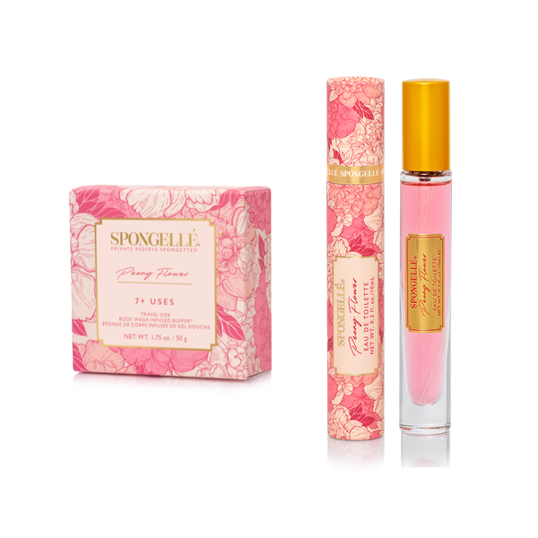Spongellé Peony Flower Eau de Toilette & Travel Spongette