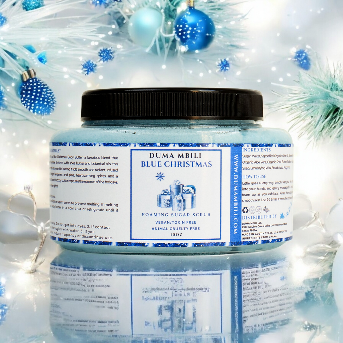 Blue Christmas Foaming Sugar Scrub — image 2