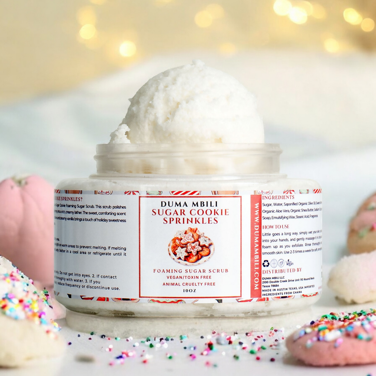 Sugar Cookie Sprinkles Foaming Sugar Scrub — image 3