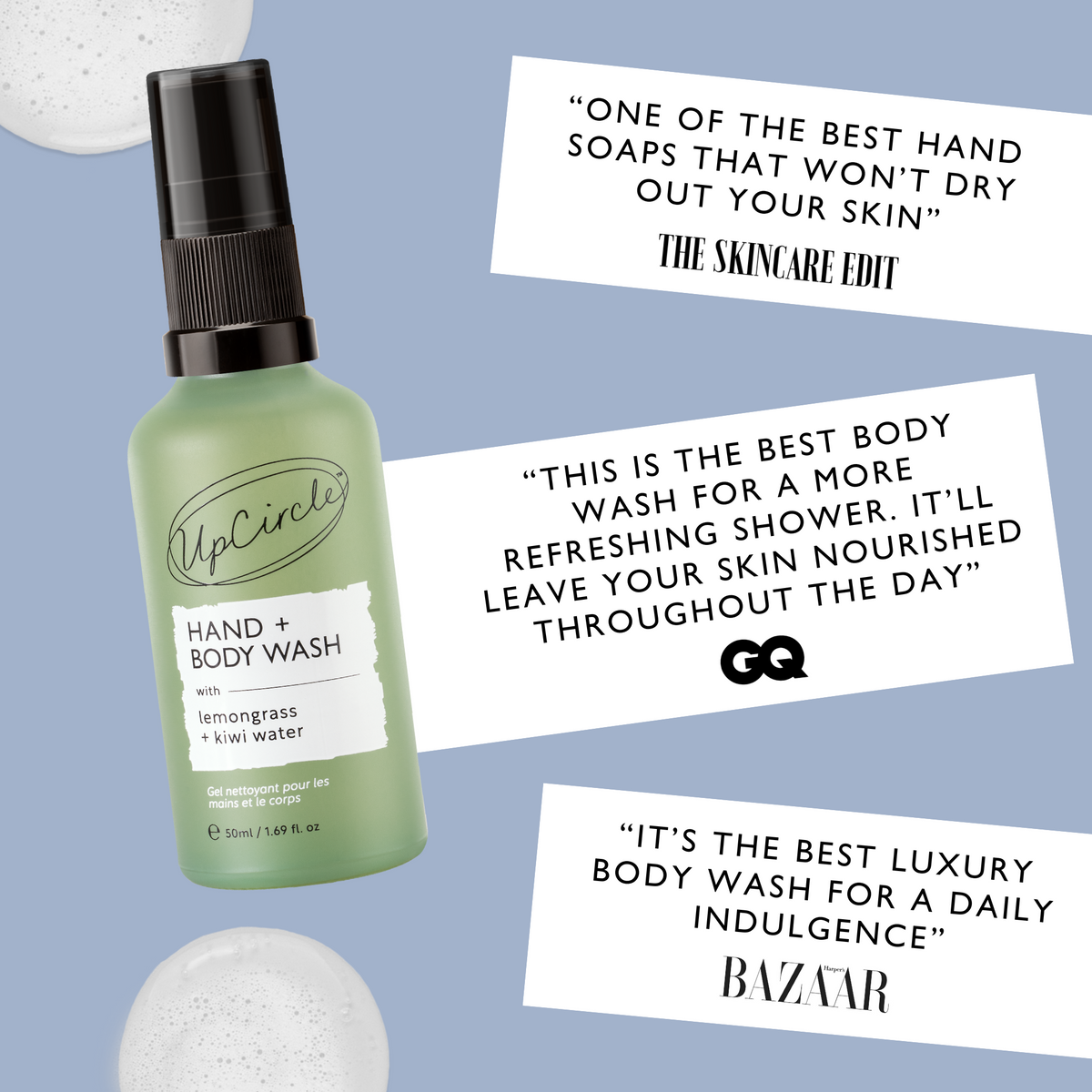 Natural Hand + Body Wash with Lemongrass - Travel Size — image 3