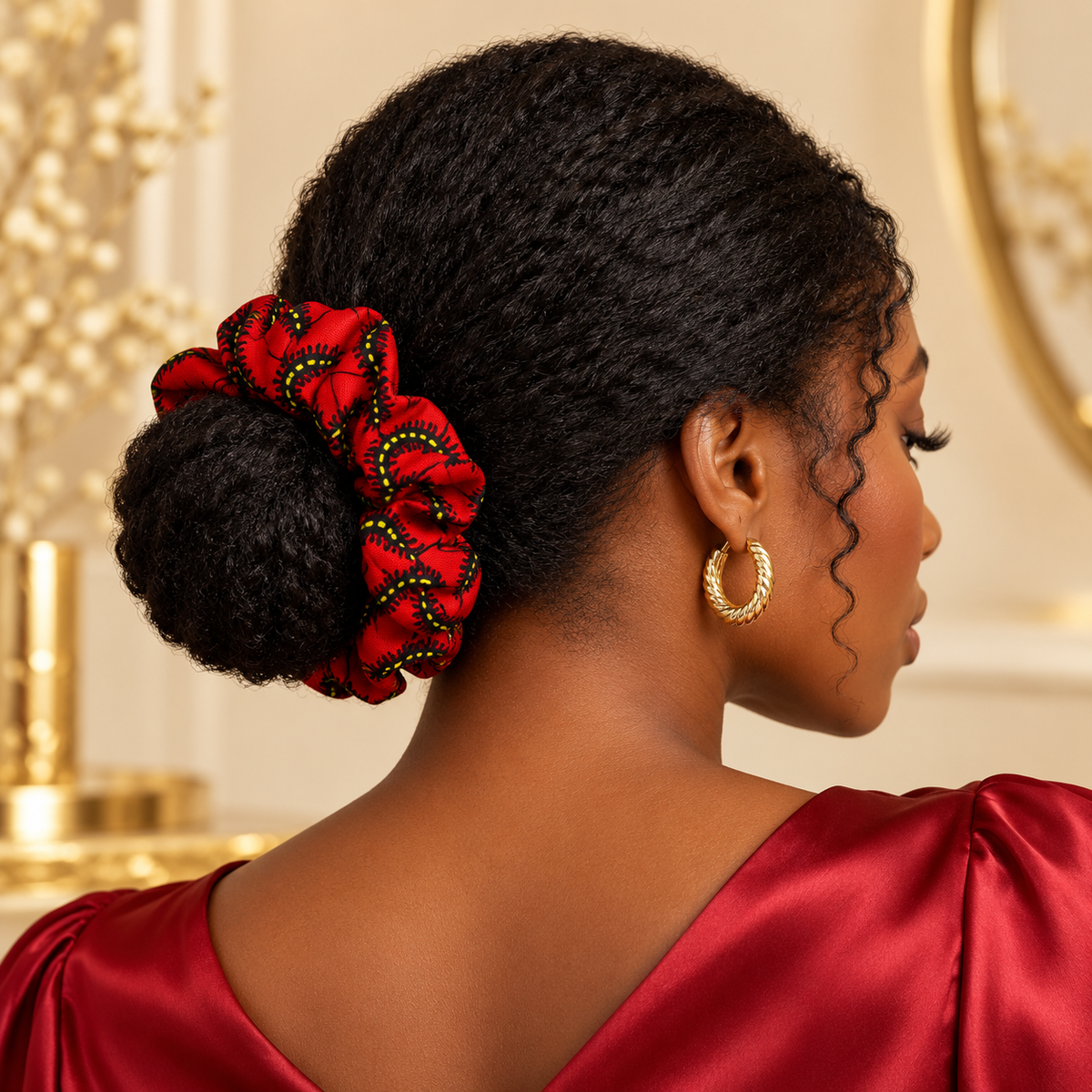 African Print Hair Scrunchies — image 4