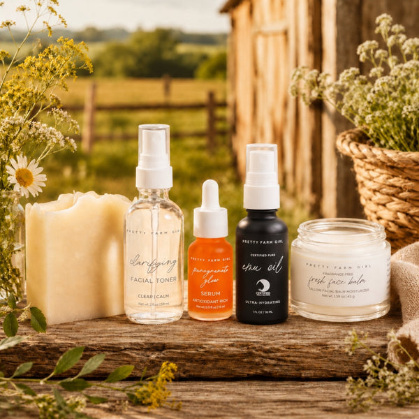 Pretty farm girl Sensitive Skin Fragrance Free Skincare Routine Essentials Kit